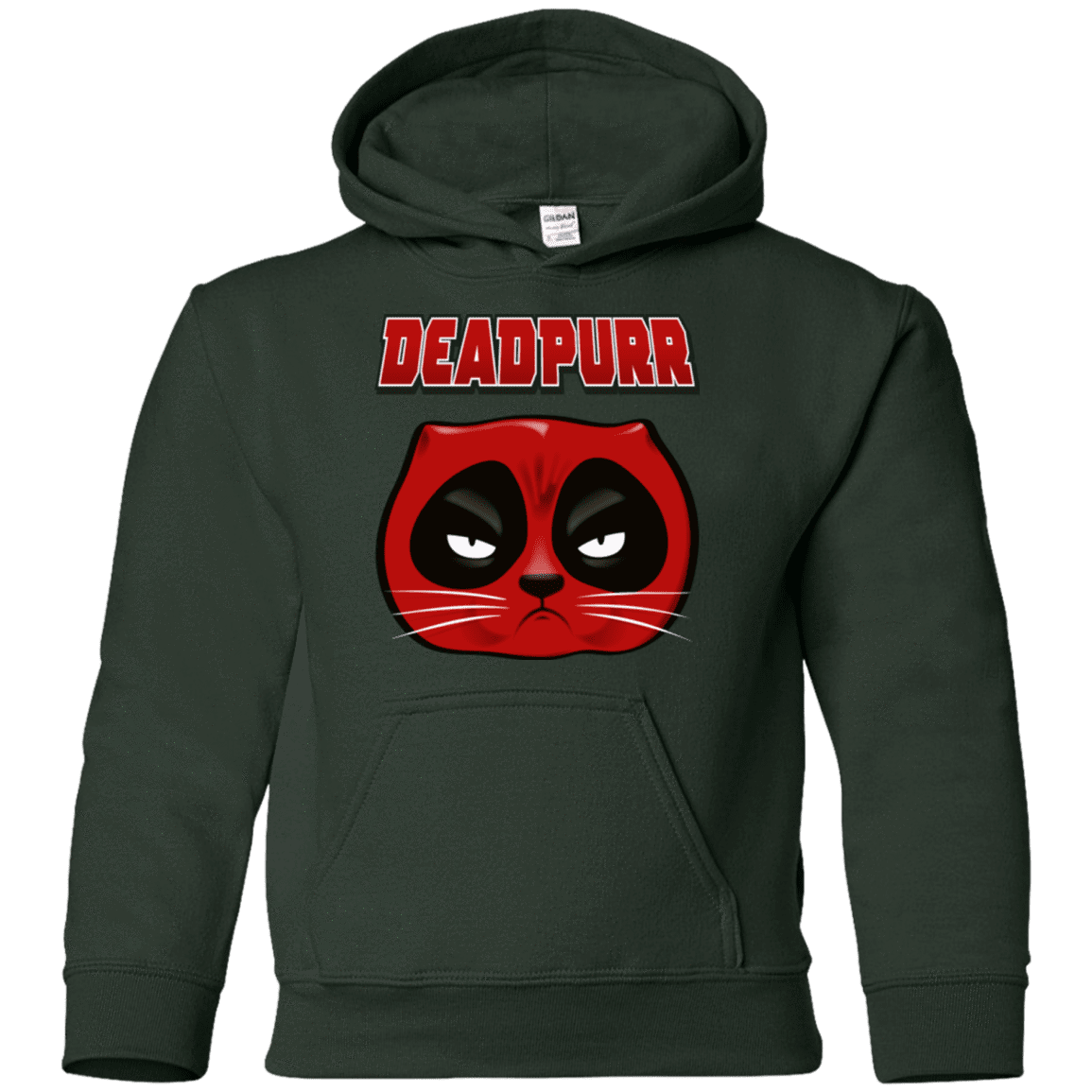 Sweatshirts Forest Green / YS Deadpurr2 Youth Hoodie