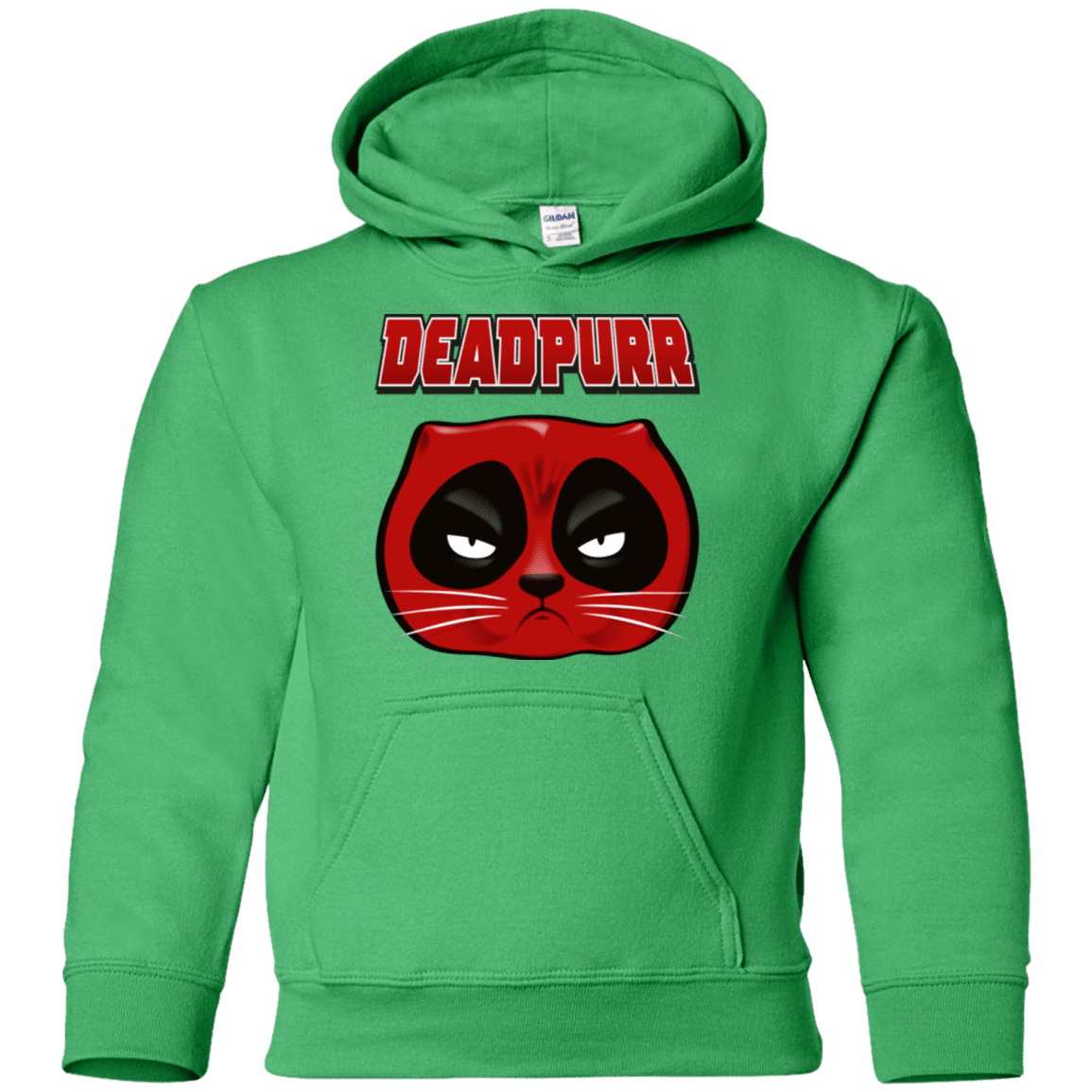 Sweatshirts Irish Green / YS Deadpurr2 Youth Hoodie