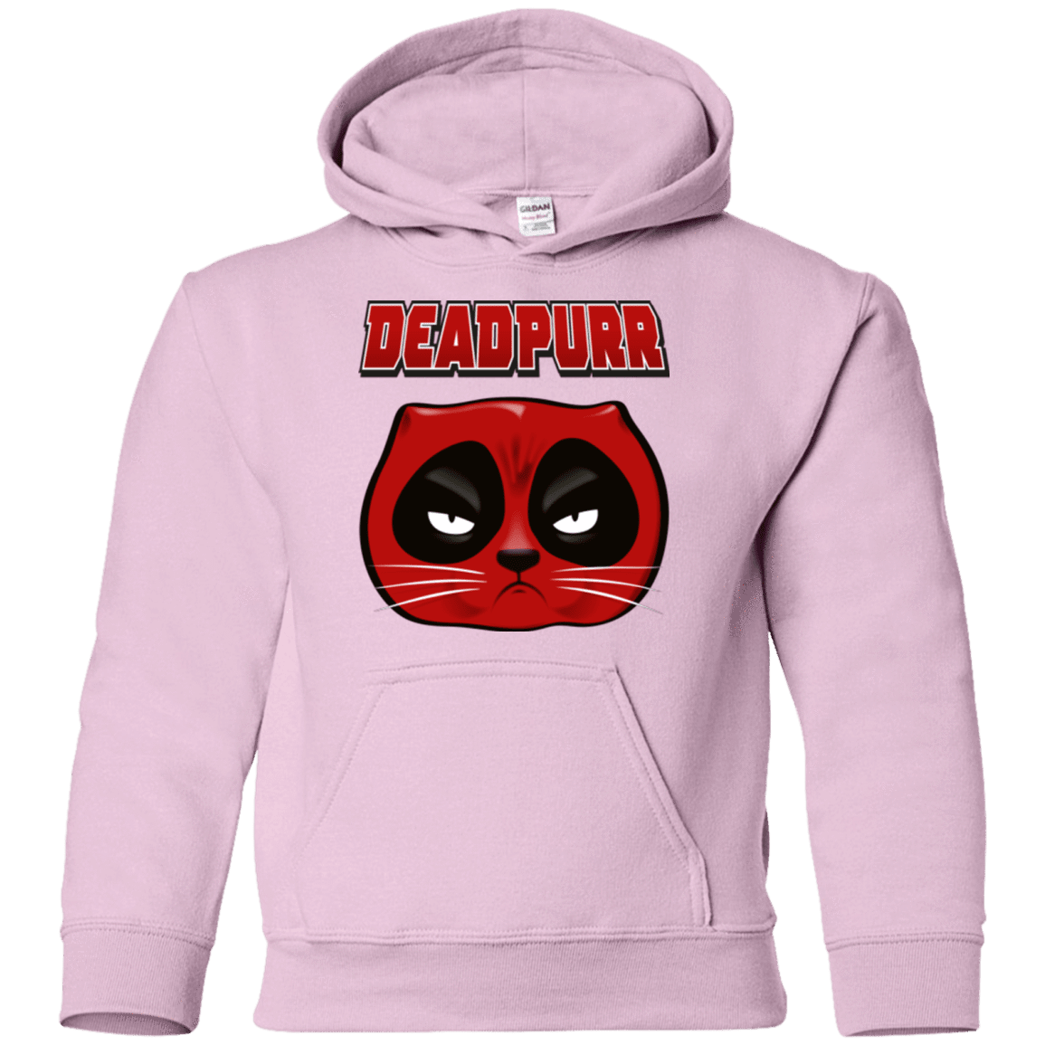 Sweatshirts Light Pink / YS Deadpurr2 Youth Hoodie