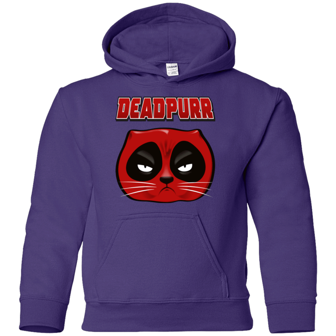 Sweatshirts Purple / YS Deadpurr2 Youth Hoodie