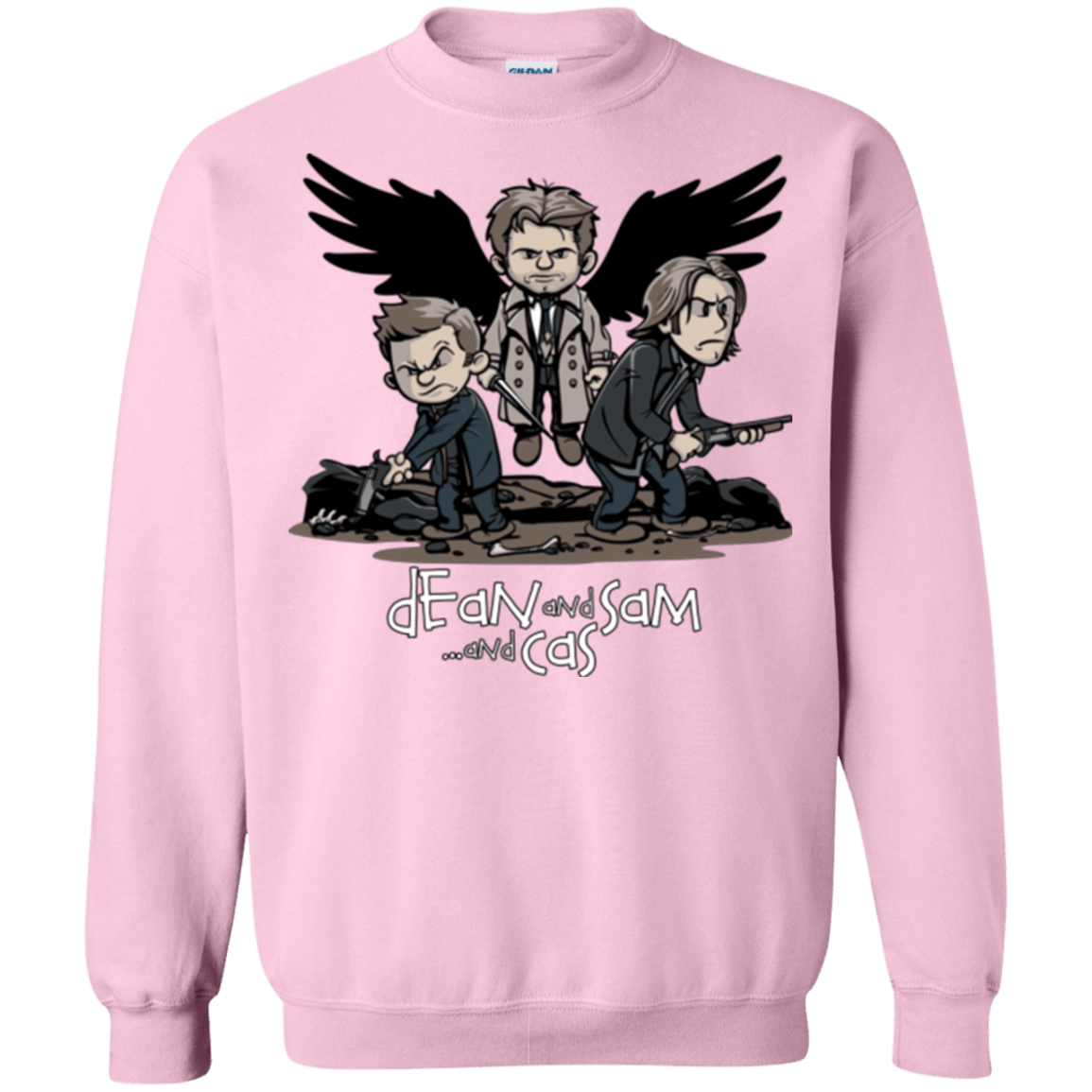 Sweatshirts Light Pink / Small Dean Sam Cas Crewneck Sweatshirt