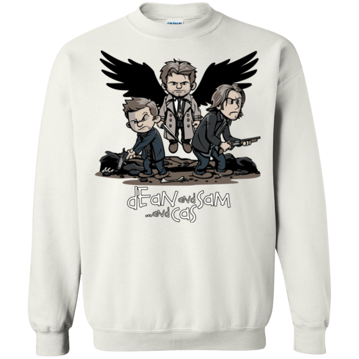 Sweatshirts White / Small Dean Sam Cas Crewneck Sweatshirt