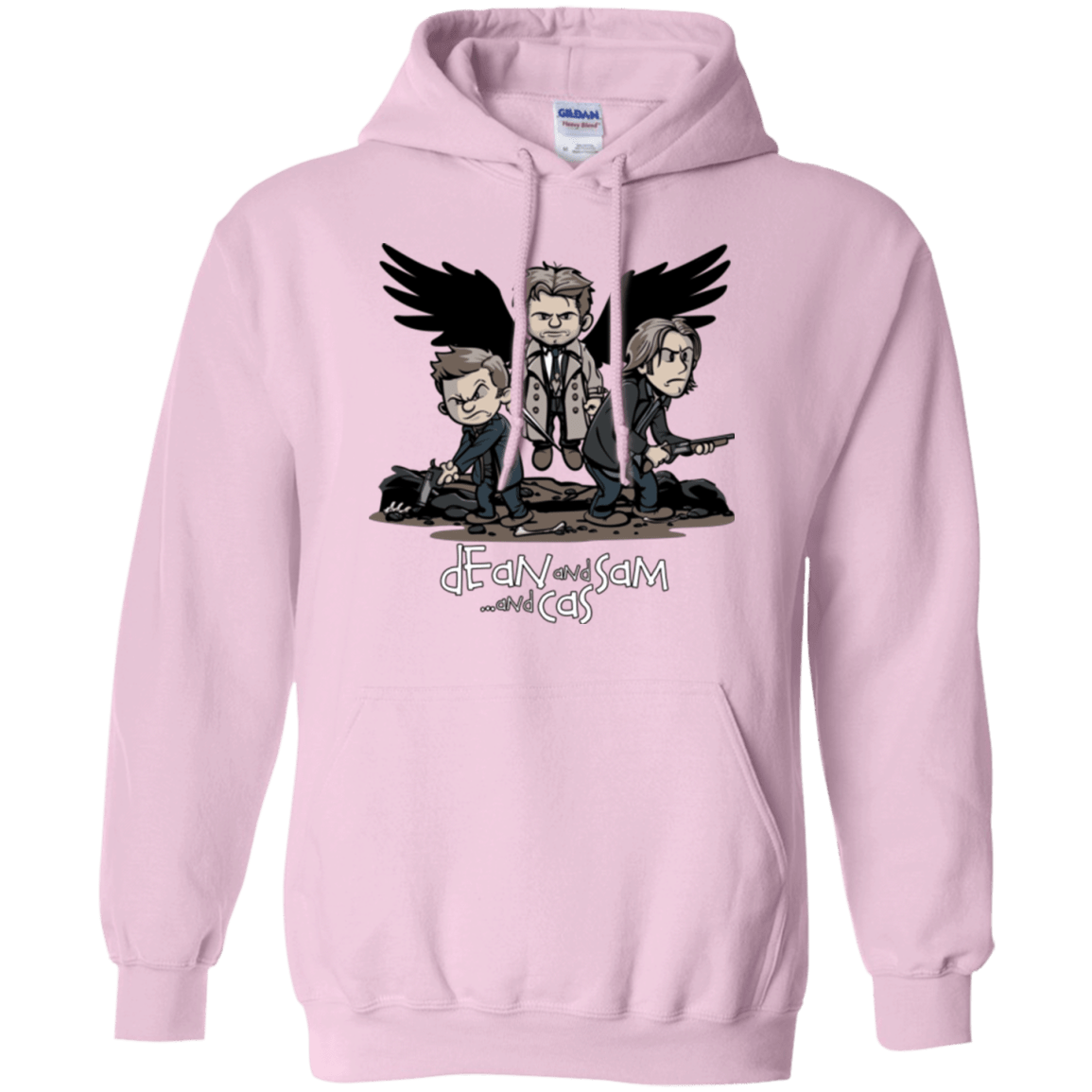 Sweatshirts Light Pink / Small Dean Sam Cas Pullover Hoodie