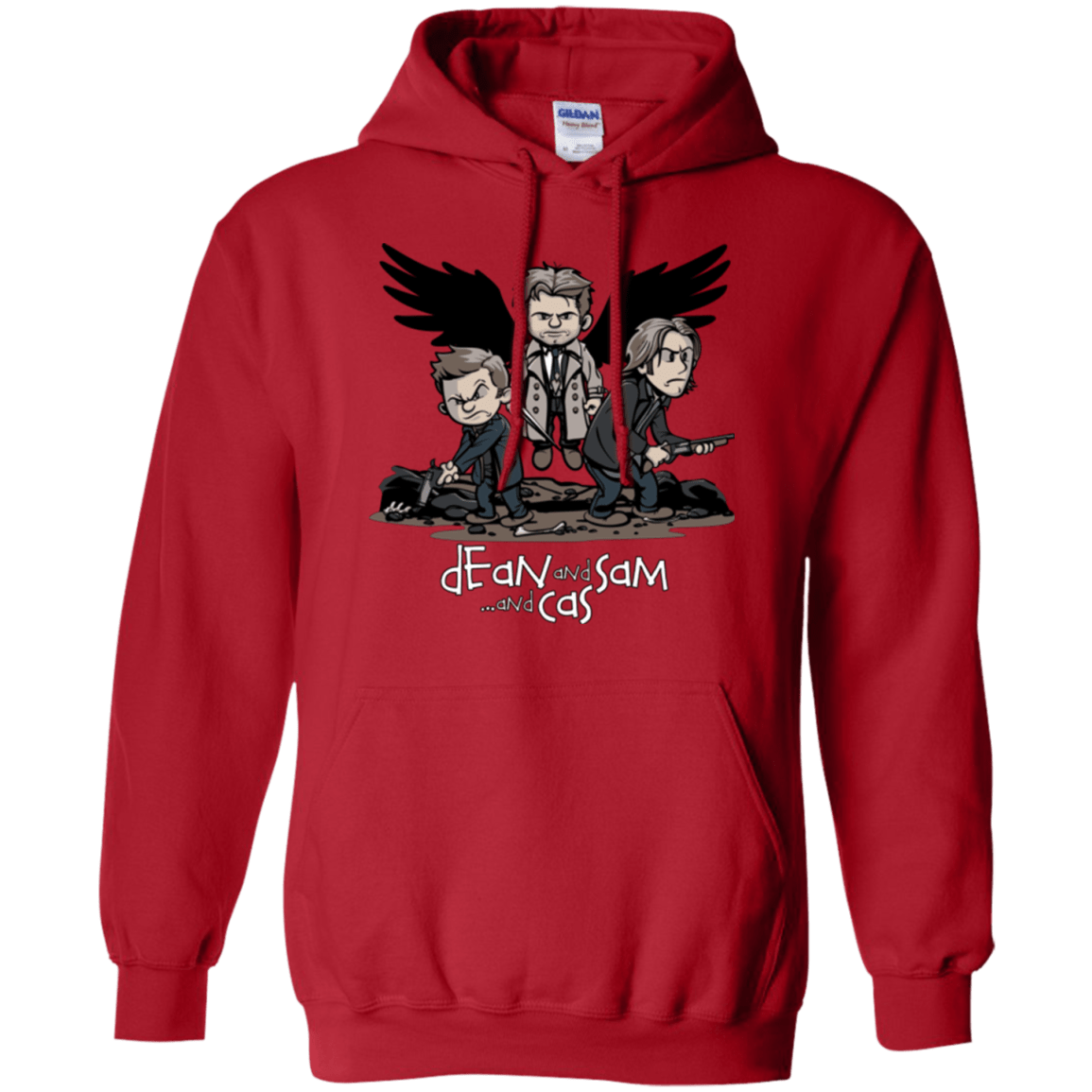 Sweatshirts Red / Small Dean Sam Cas Pullover Hoodie