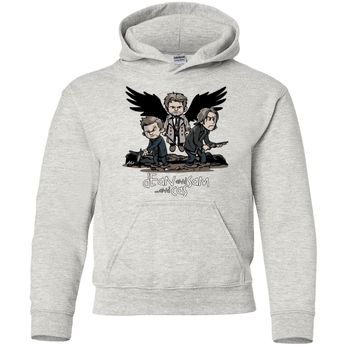 Sweatshirts Ash / YS Dean Sam Cas Youth Hoodie