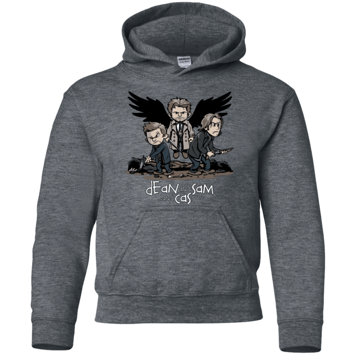 Sweatshirts Dark Heather / YS Dean Sam Cas Youth Hoodie