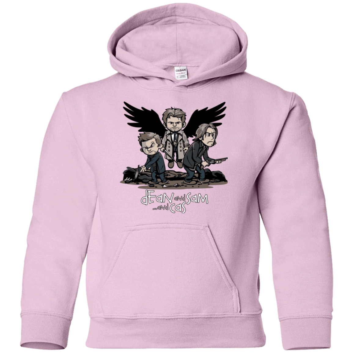Sweatshirts Light Pink / YS Dean Sam Cas Youth Hoodie