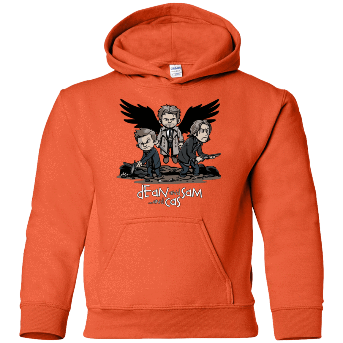 Sweatshirts Orange / YS Dean Sam Cas Youth Hoodie