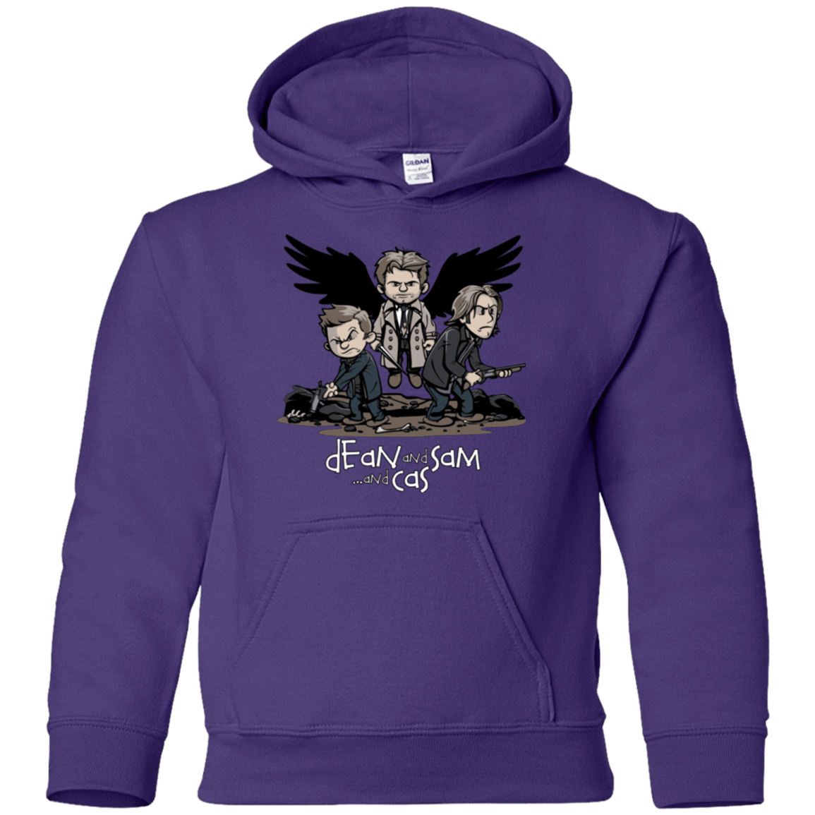 Sweatshirts Purple / YS Dean Sam Cas Youth Hoodie