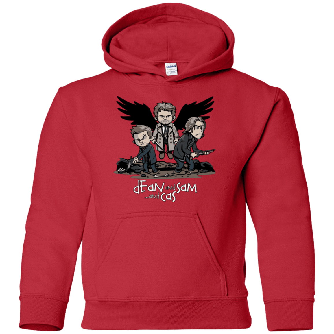 Sweatshirts Red / YS Dean Sam Cas Youth Hoodie