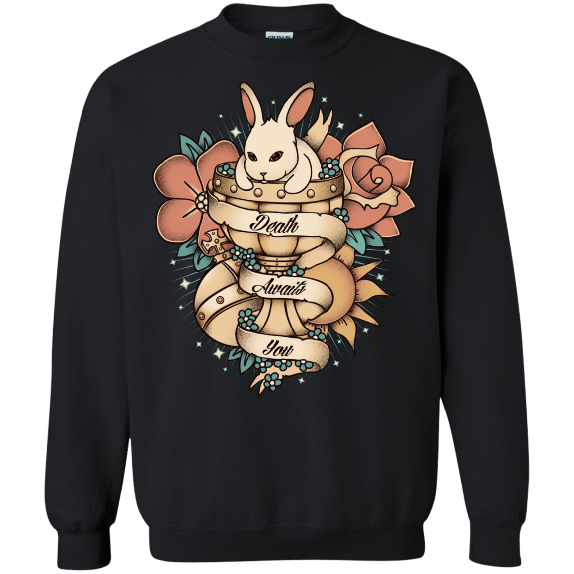 Sweatshirts Black / Small Death Awaits You Crewneck Sweatshirt