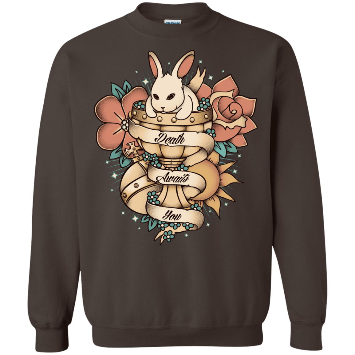 Sweatshirts Dark Chocolate / Small Death Awaits You Crewneck Sweatshirt