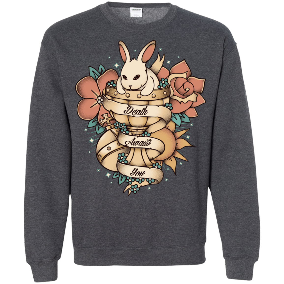 Sweatshirts Dark Heather / Small Death Awaits You Crewneck Sweatshirt