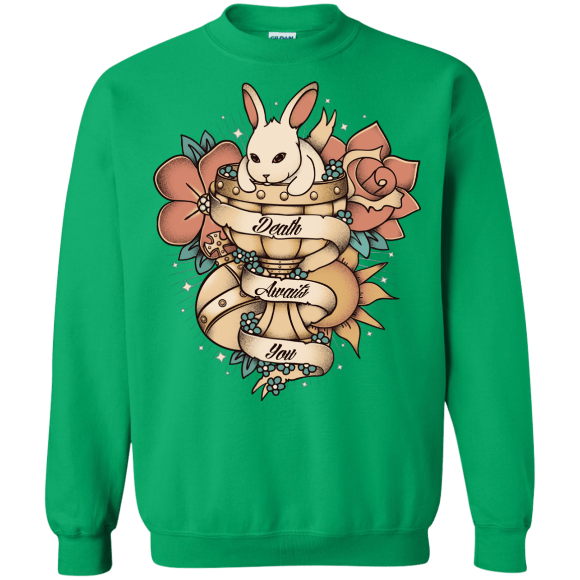 Sweatshirts Irish Green / Small Death Awaits You Crewneck Sweatshirt