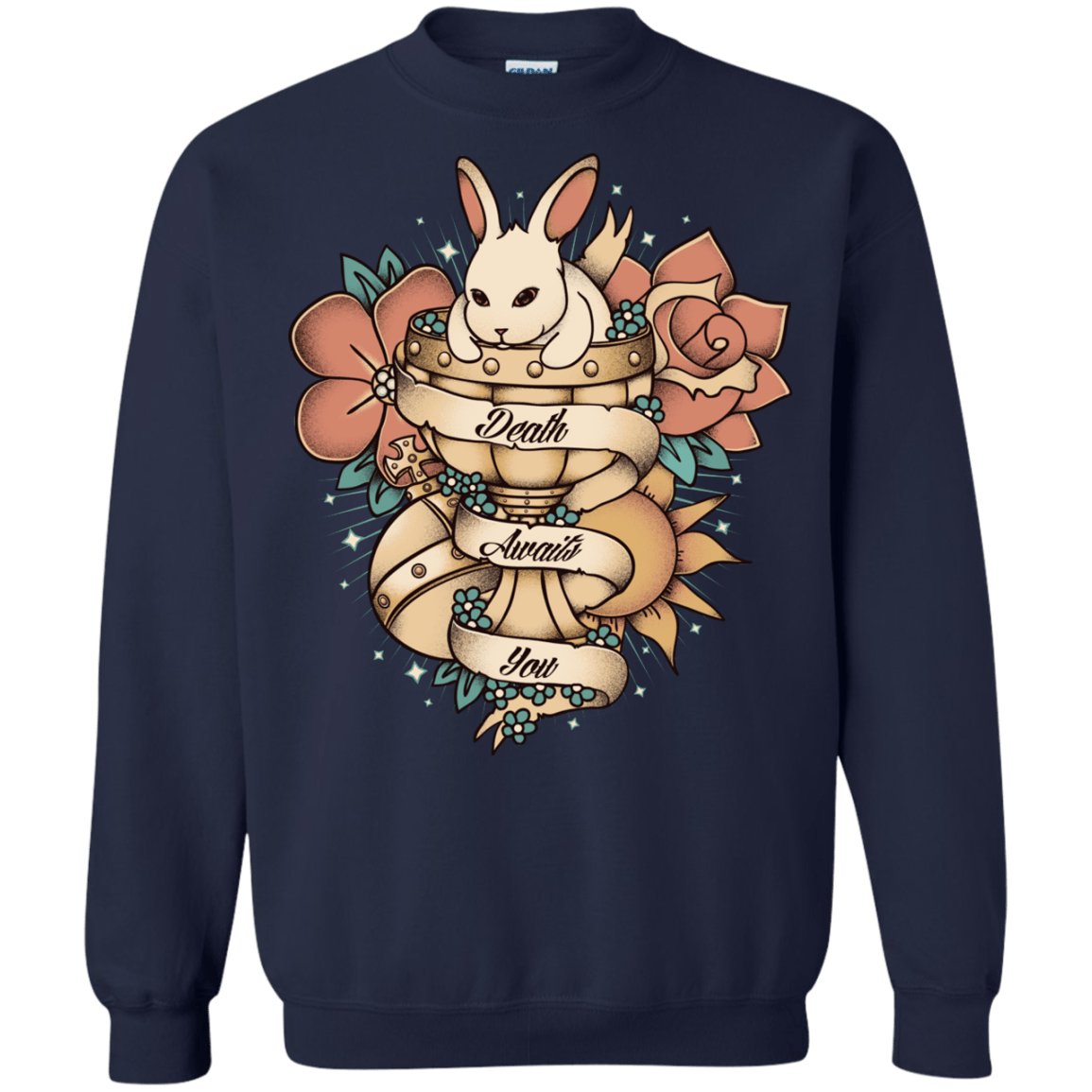 Sweatshirts Navy / Small Death Awaits You Crewneck Sweatshirt