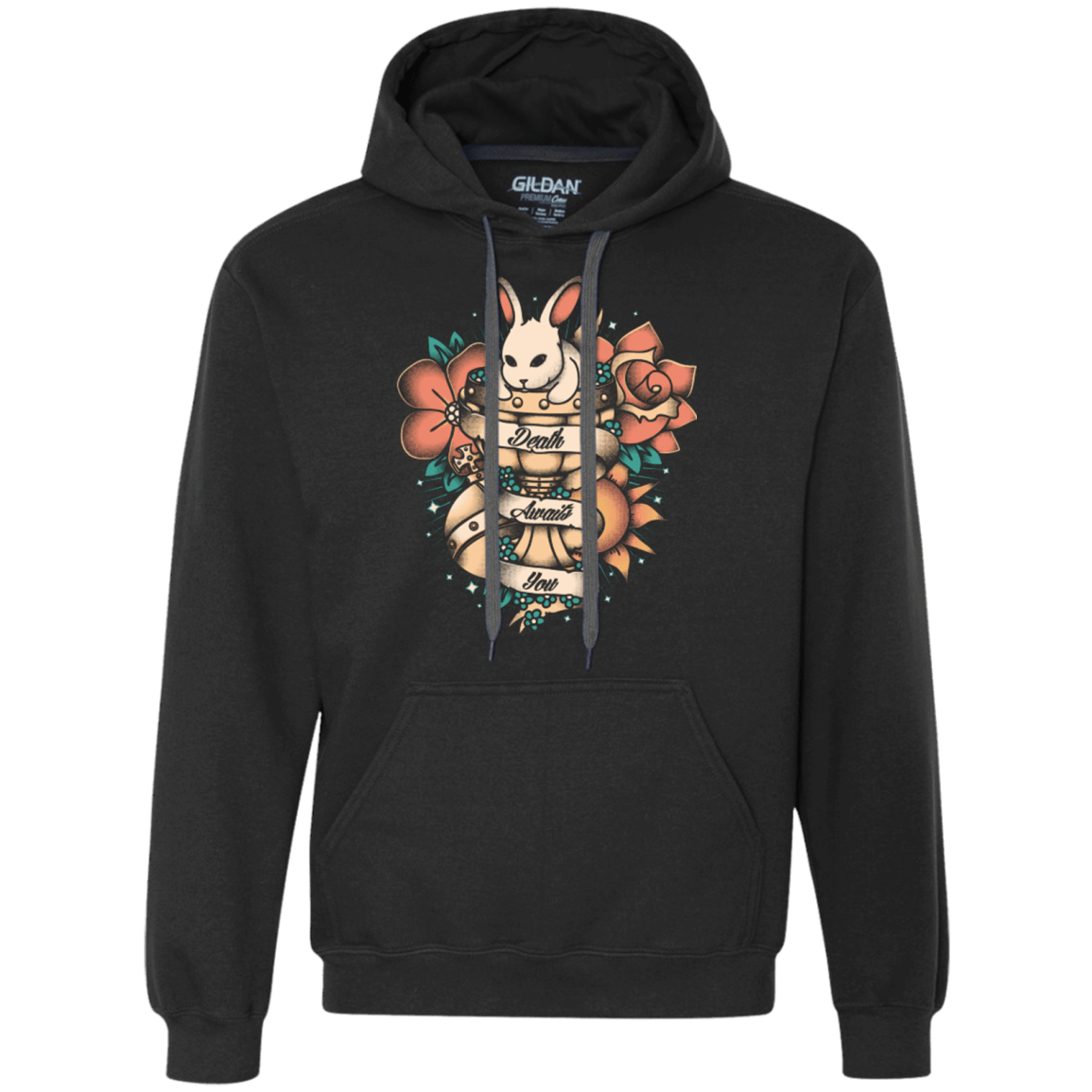 Sweatshirts Black / Small Death awaits you Premium Fleece Hoodie