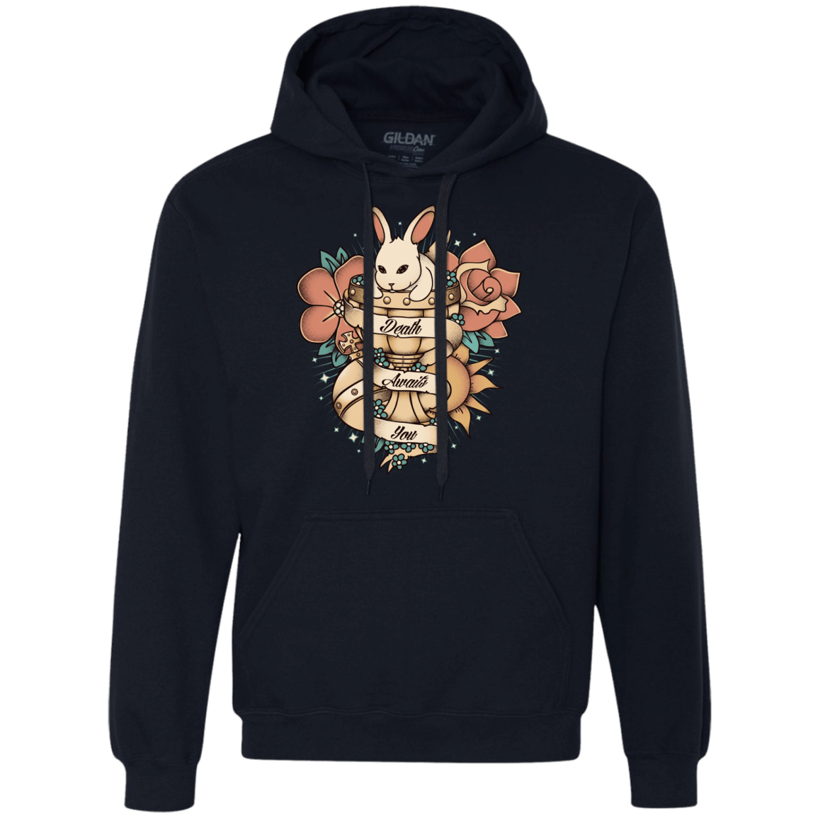 Sweatshirts Navy / Small Death Awaits You Premium Fleece Hoodie