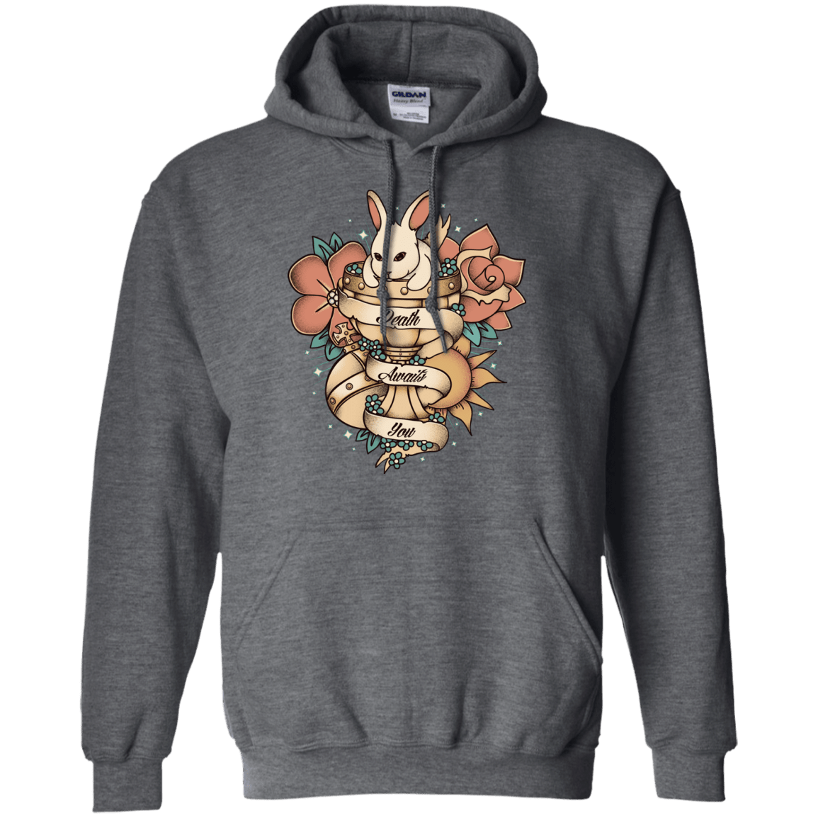 Sweatshirts Dark Heather / Small Death Awaits You Pullover Hoodie