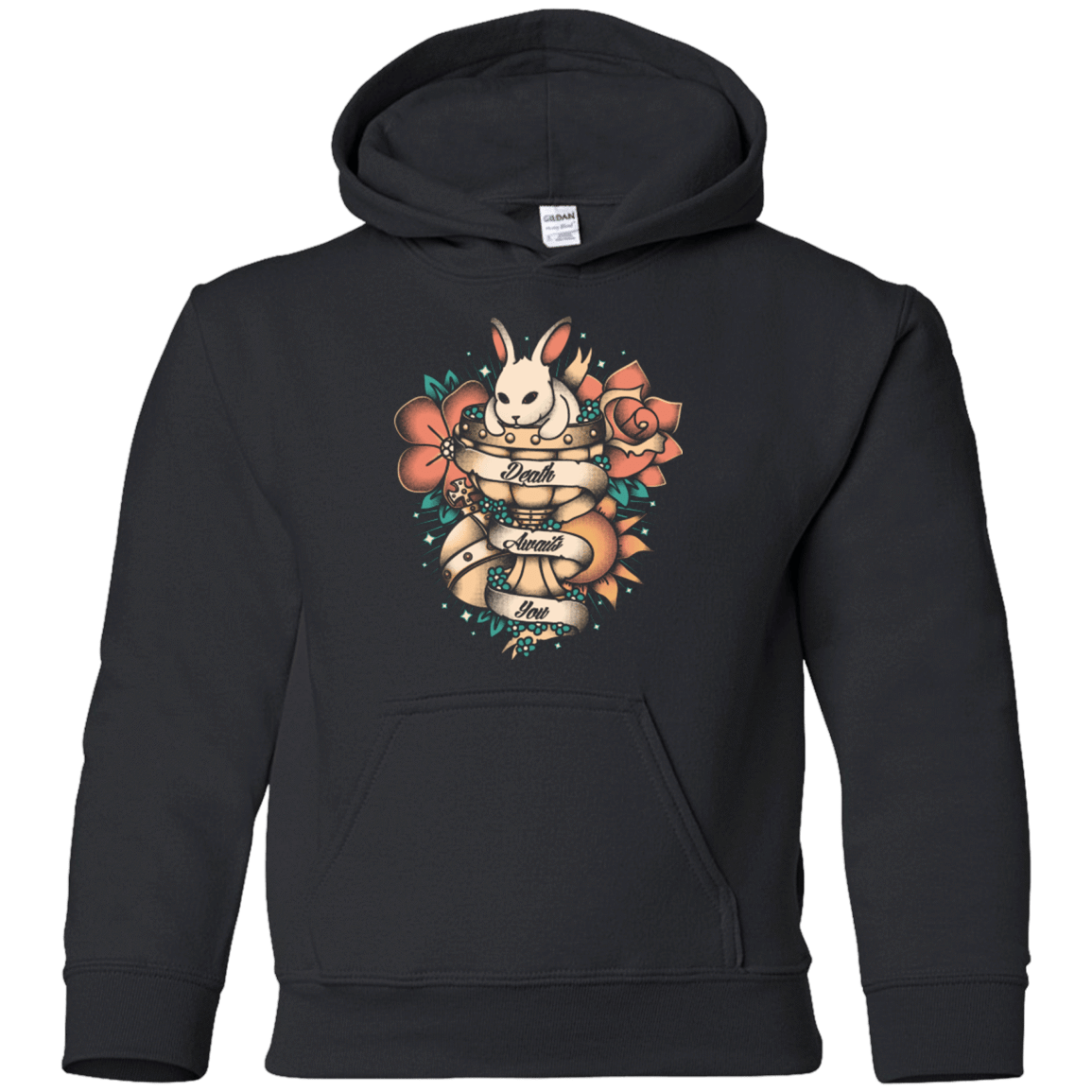 Sweatshirts Black / YS Death awaits you Youth Hoodie