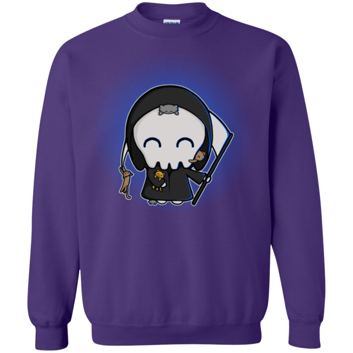 Sweatshirts Purple / Small Death Loves Cats Crewneck Sweatshirt