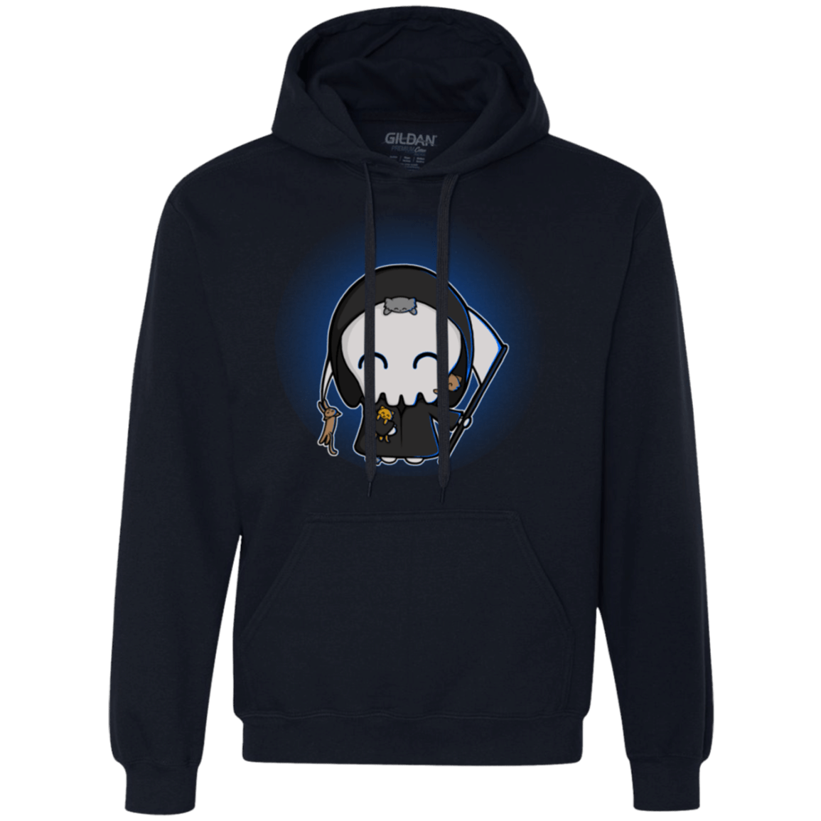 Sweatshirts Navy / Small Death Loves Cats Premium Fleece Hoodie