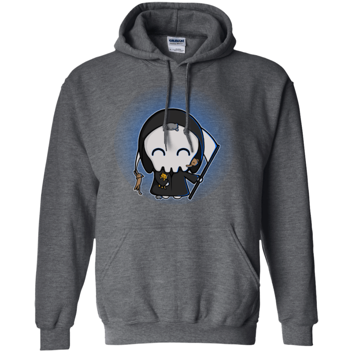 Sweatshirts Dark Heather / Small Death Loves Cats Pullover Hoodie