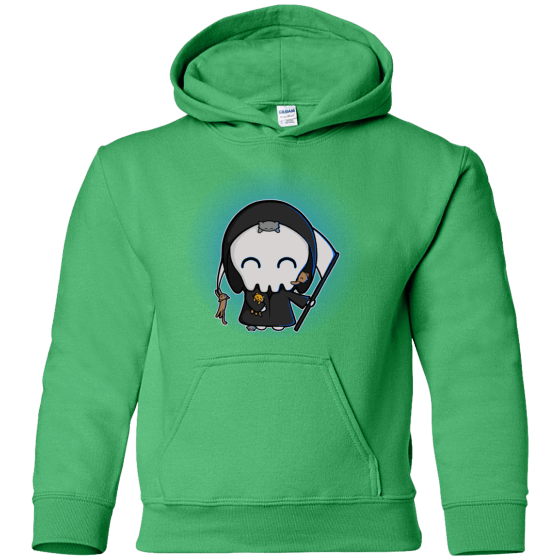 Sweatshirts Irish Green / YS Death Loves Cats Youth Hoodie