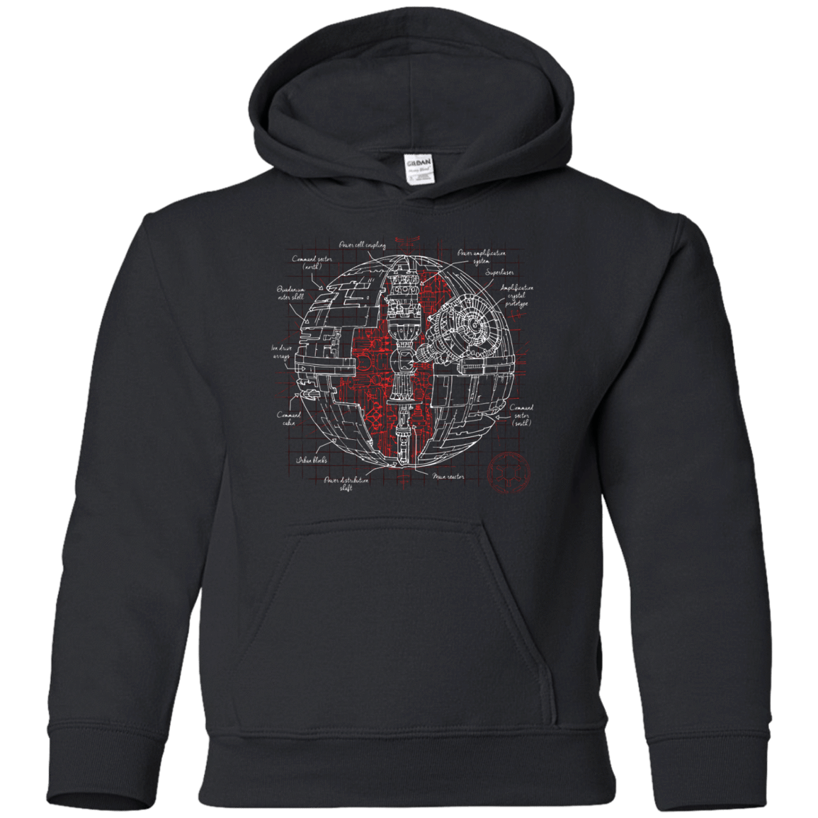 Sweatshirts Black / YS Death Star Plan Youth Hoodie