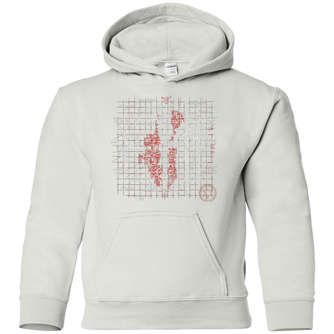 Sweatshirts White / YS Death Star Plan Youth Hoodie
