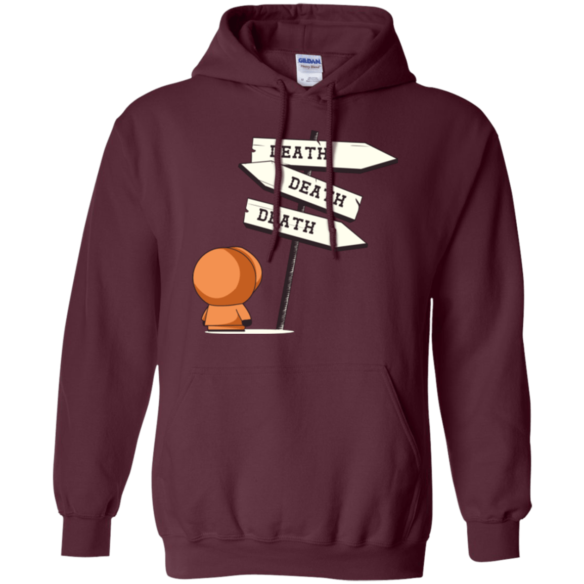 Sweatshirts Maroon / Small DEATH TINY Pullover Hoodie