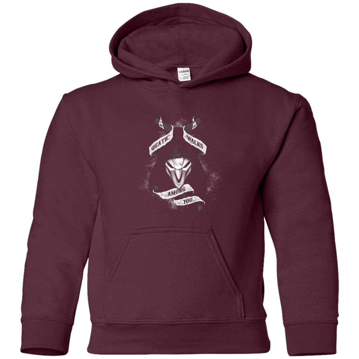 Sweatshirts Maroon / YS Death Walks Among You Youth Hoodie