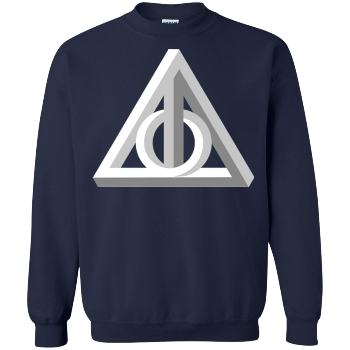 Sweatshirts Navy / Small Deathly Impossible Hallows Crewneck Sweatshirt