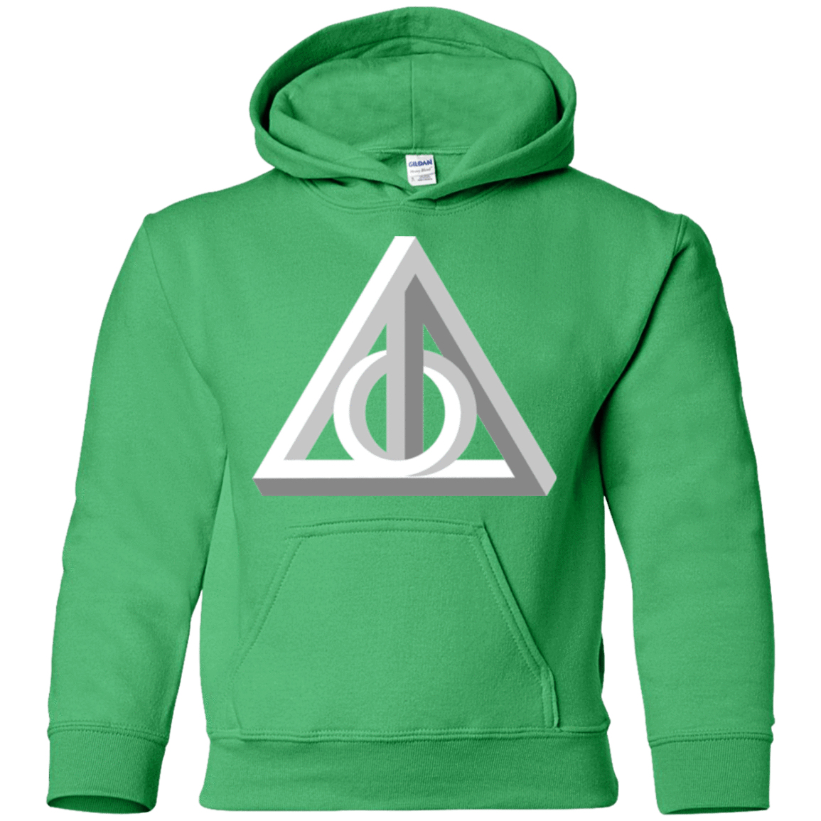 Sweatshirts Irish Green / YS Deathly Impossible Hallows Youth Hoodie