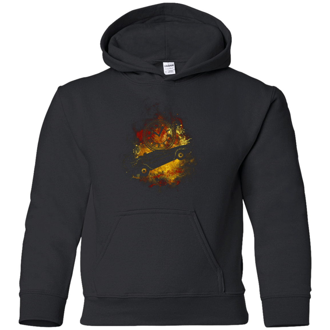 Sweatshirts Black / YS DELOREAN ART Youth Hoodie