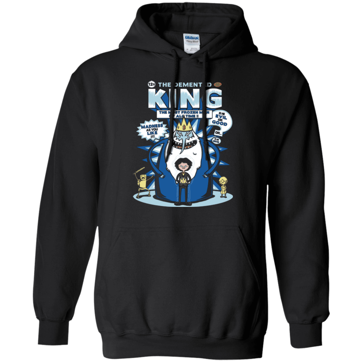 Sweatshirts Black / Small Demented king Pullover Hoodie