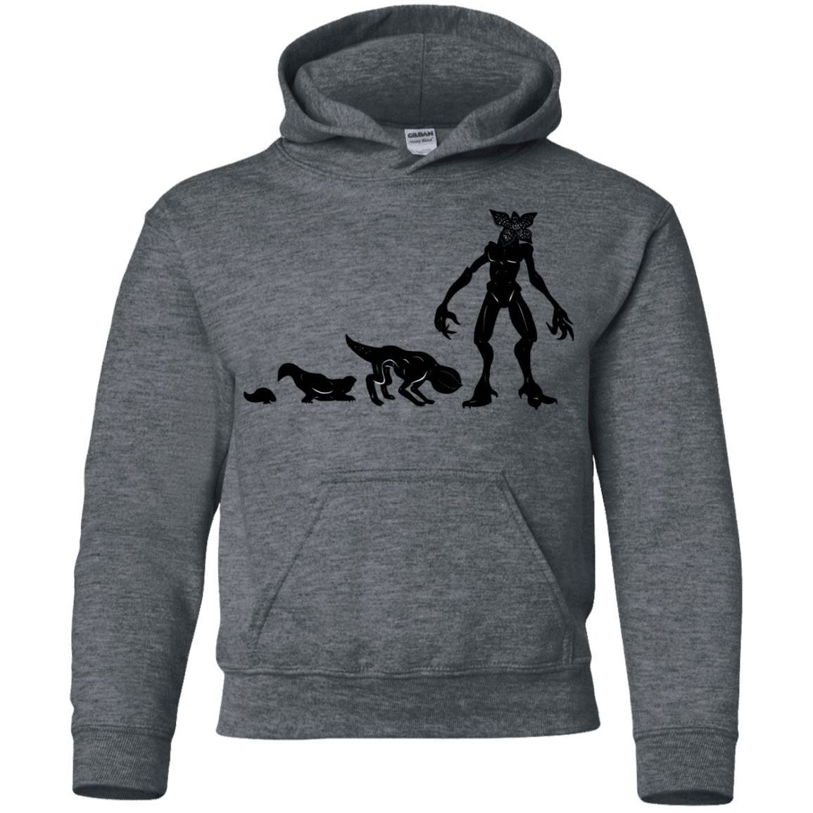 Sweatshirts Dark Heather / YS Demogorgon Evolution Youth Hoodie