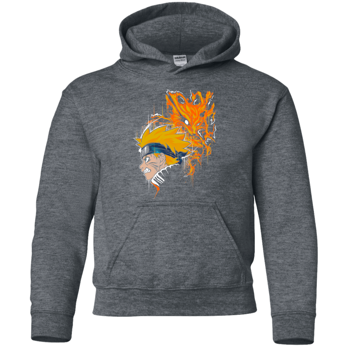 Sweatshirts Dark Heather / YS Demon Fox Youth Hoodie