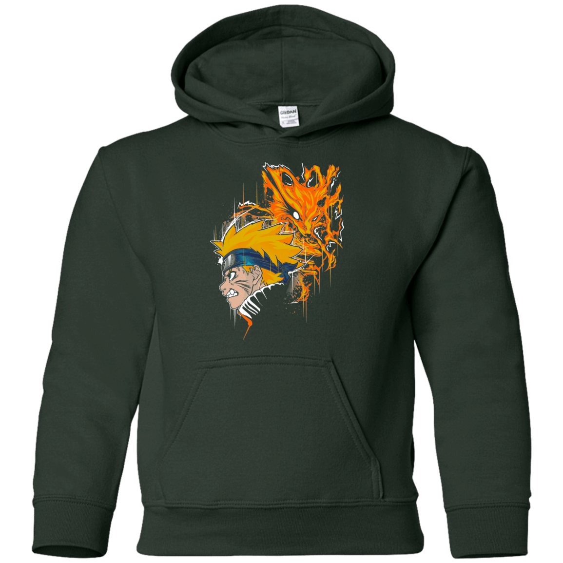 Sweatshirts Forest Green / YS Demon Fox Youth Hoodie