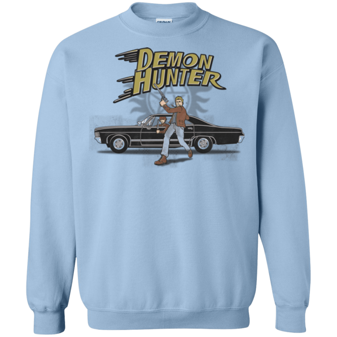 Sweatshirts Light Blue / Small Demon Hunter Crewneck Sweatshirt