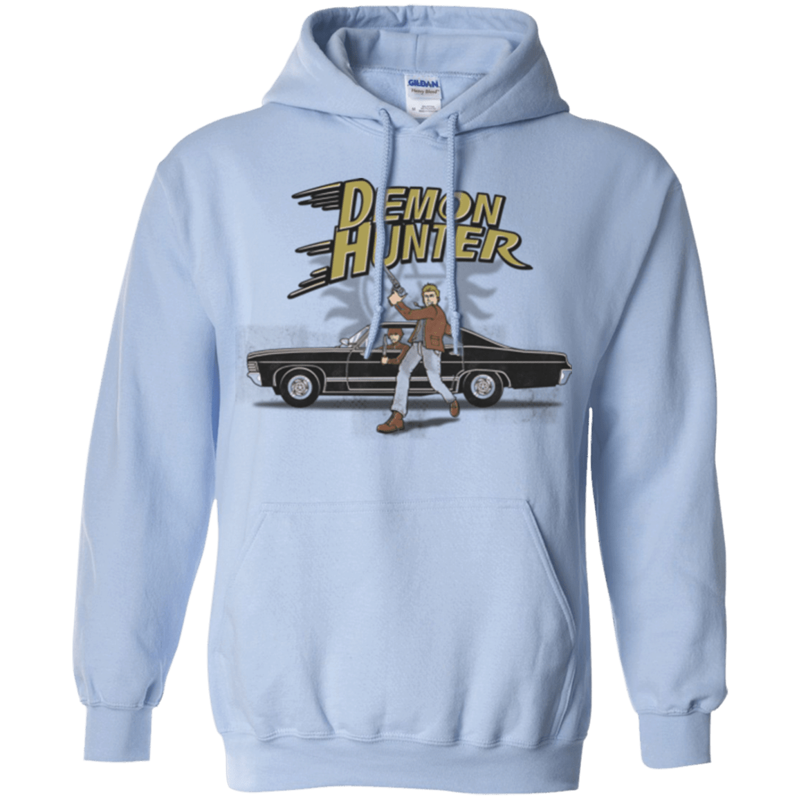 Sweatshirts Light Blue / Small Demon Hunter Pullover Hoodie