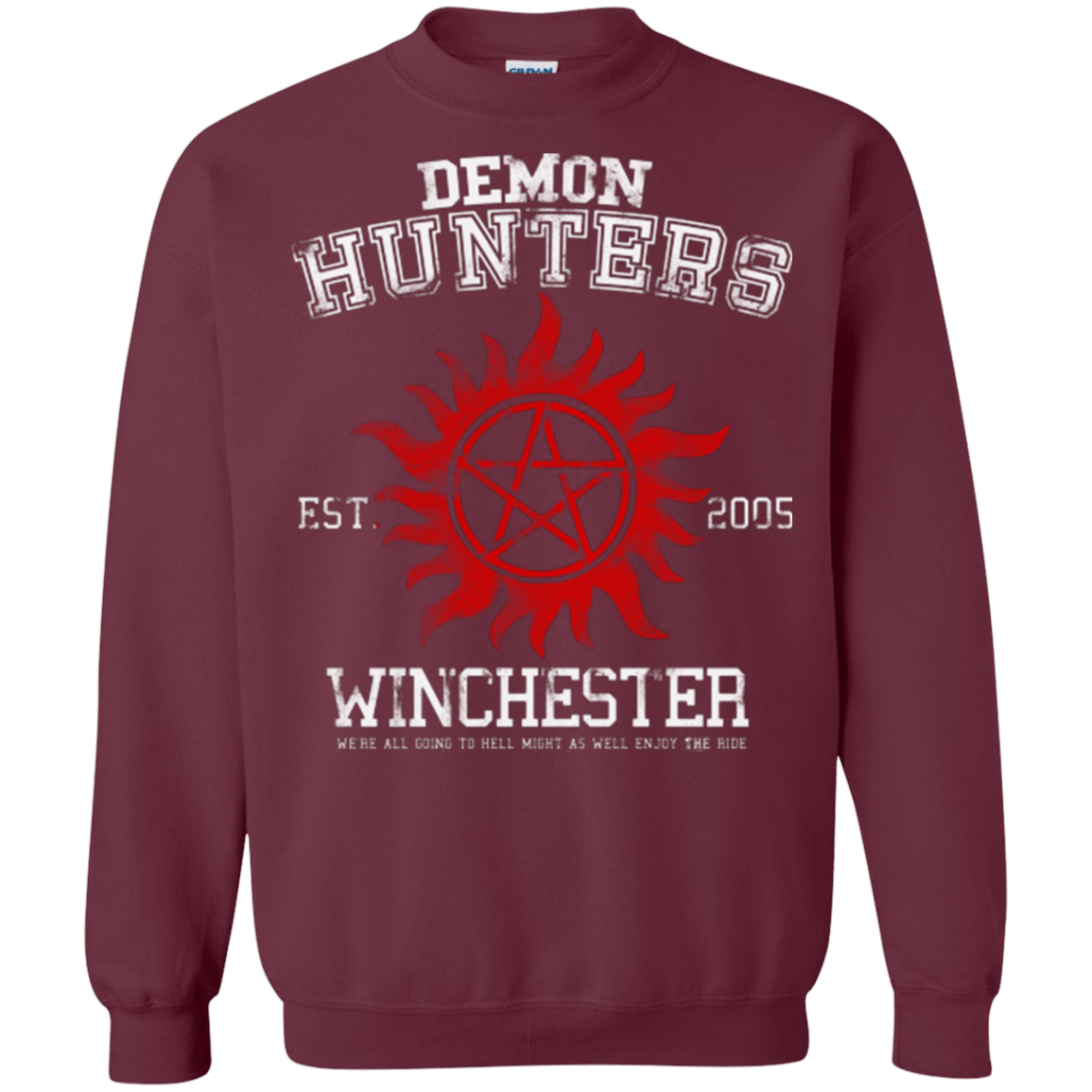 Sweatshirts Maroon / Small Demon Hunters Crewneck Sweatshirt