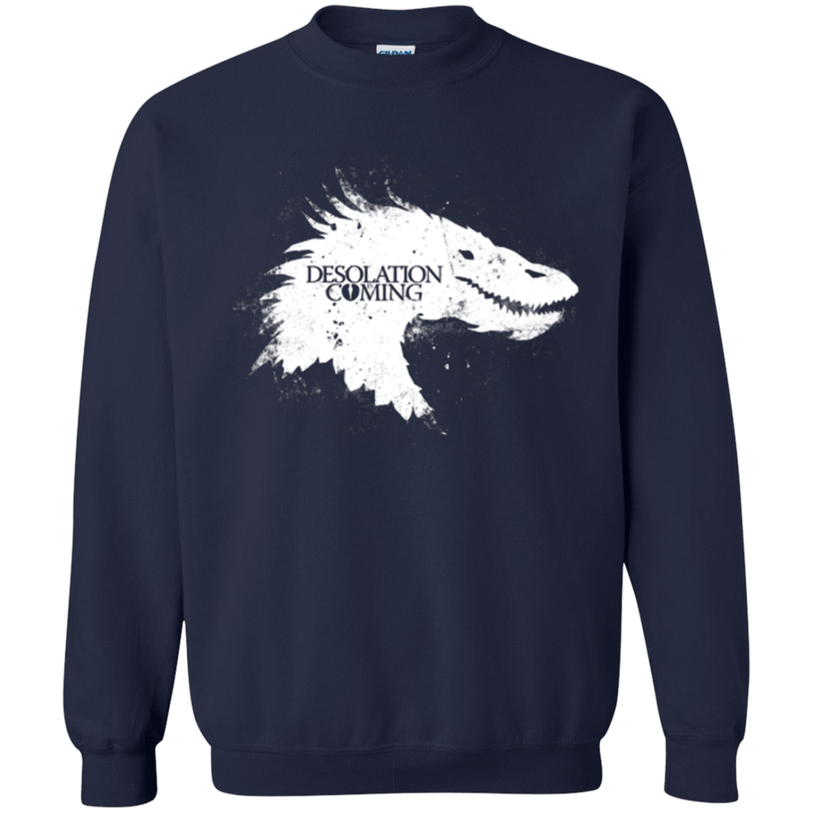 Sweatshirts Navy / Small Desolation is Coming white Crewneck Sweatshirt