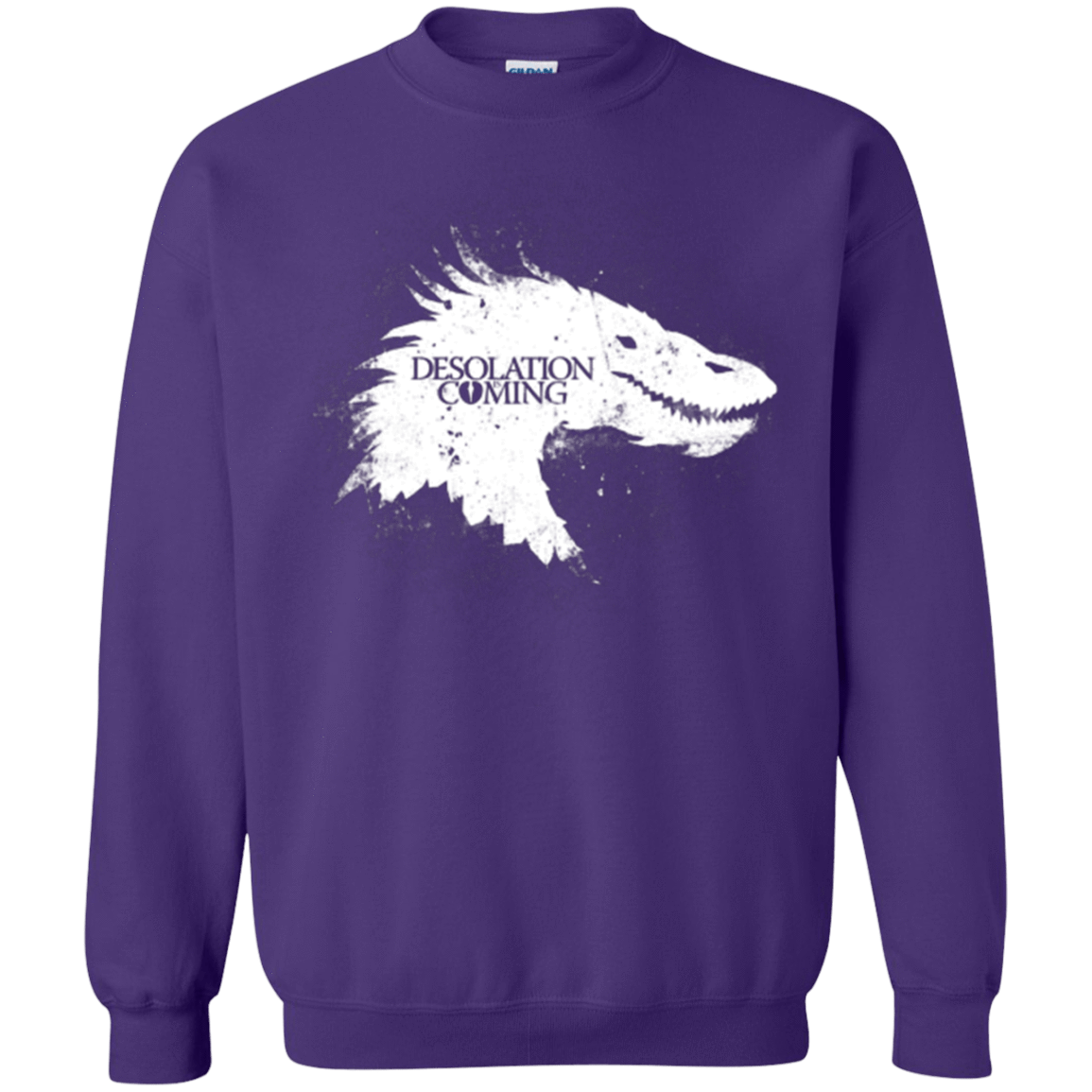 Sweatshirts Purple / Small Desolation is Coming white Crewneck Sweatshirt