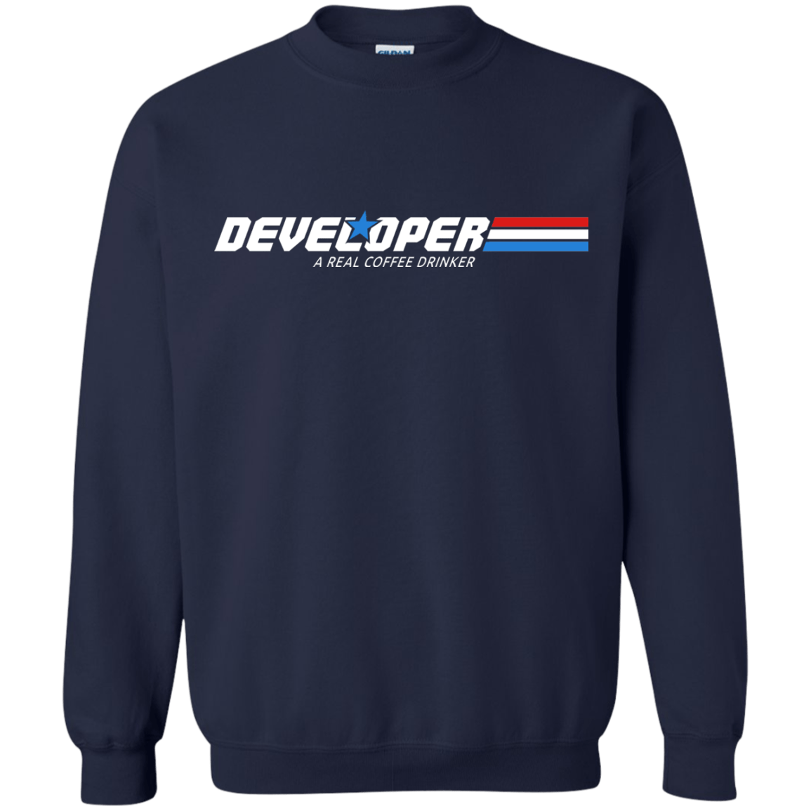 Sweatshirts Navy / Small Developer - A Real Coffee Drinker Crewneck Sweatshirt