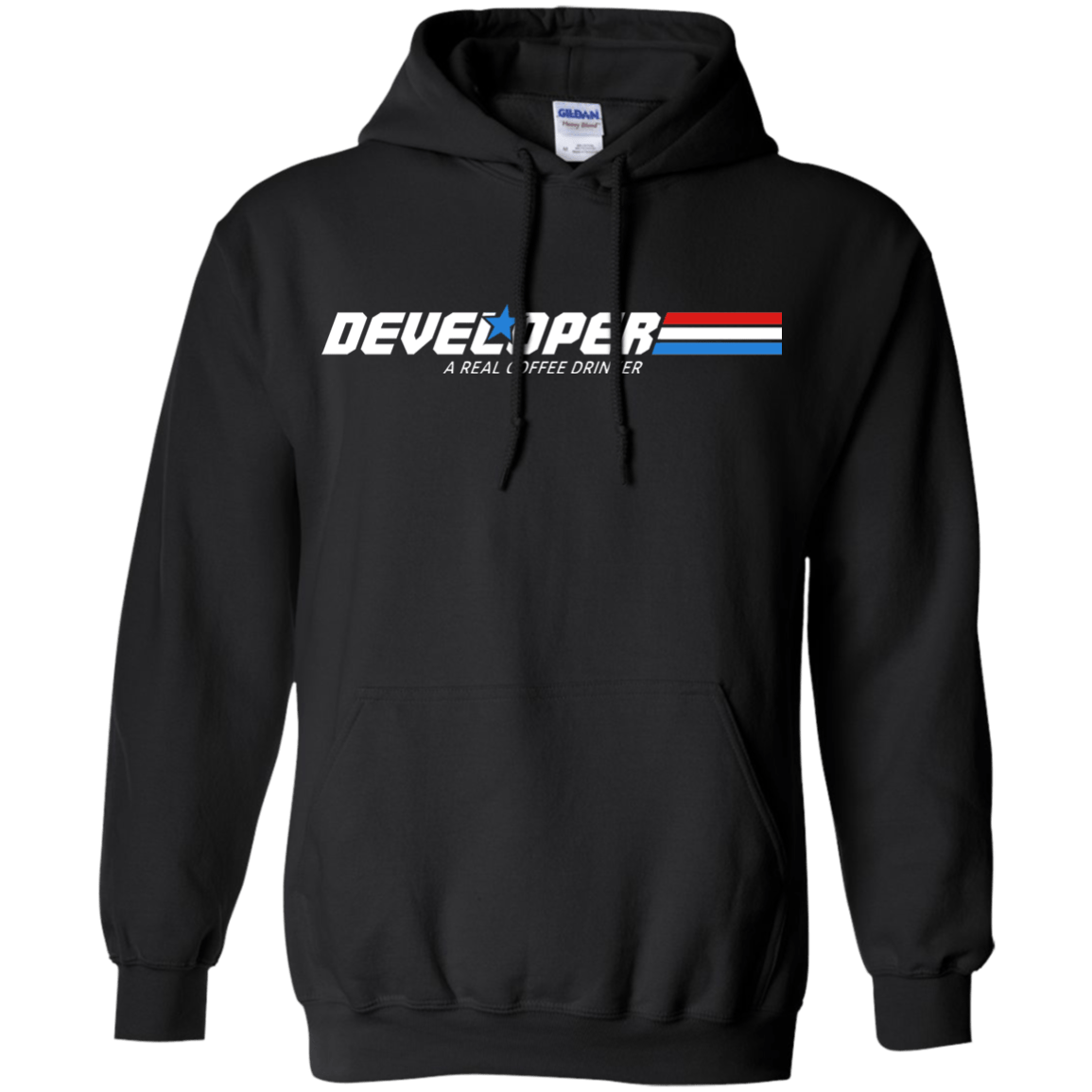 Sweatshirts Black / Small Developer - A Real Coffee Drinker Pullover Hoodie