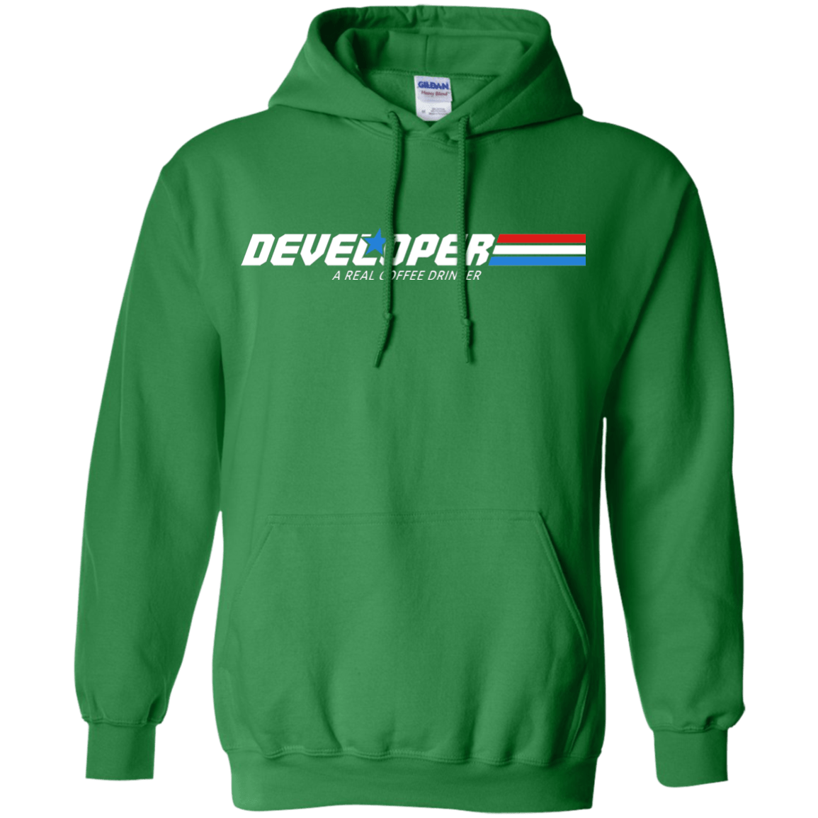 Sweatshirts Irish Green / Small Developer - A Real Coffee Drinker Pullover Hoodie