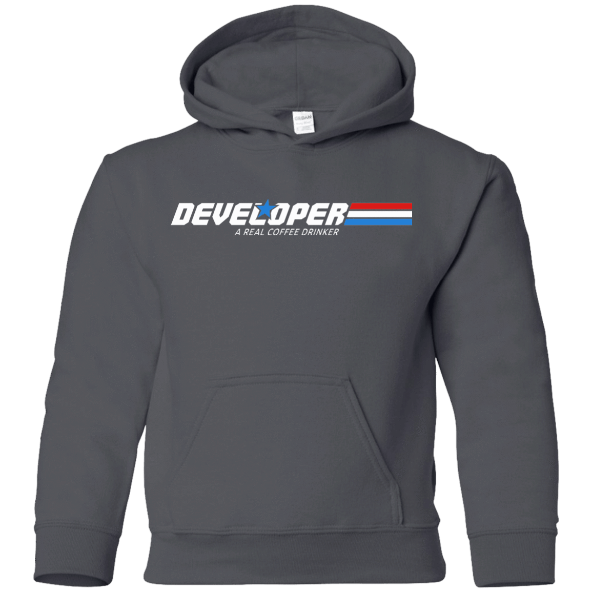 Sweatshirts Charcoal / YS Developer - A Real Coffee Drinker Youth Hoodie