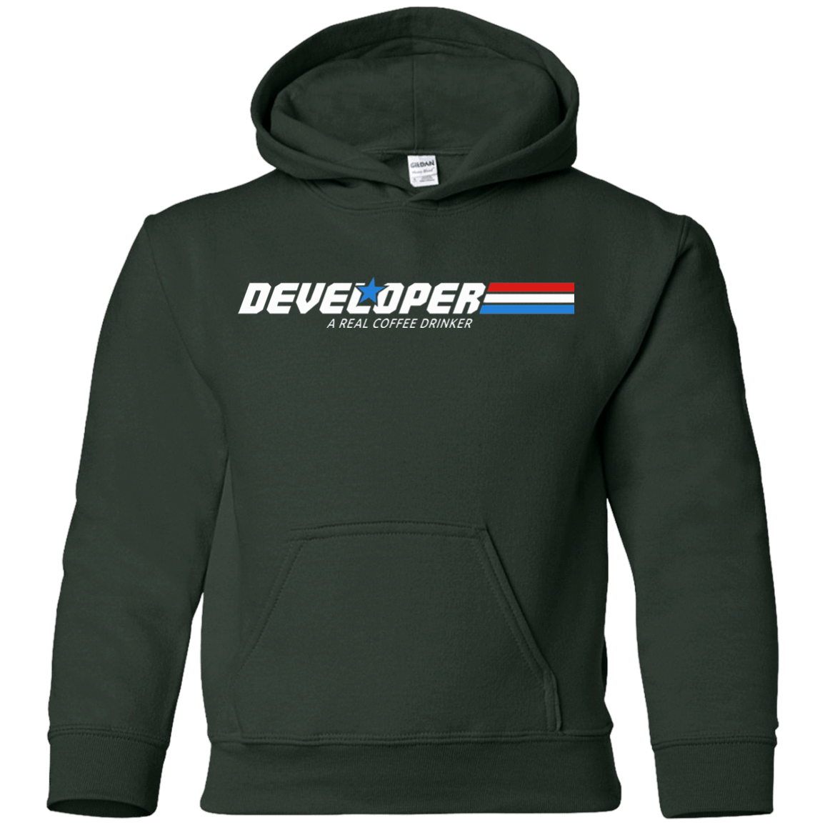 Sweatshirts Forest Green / YS Developer - A Real Coffee Drinker Youth Hoodie