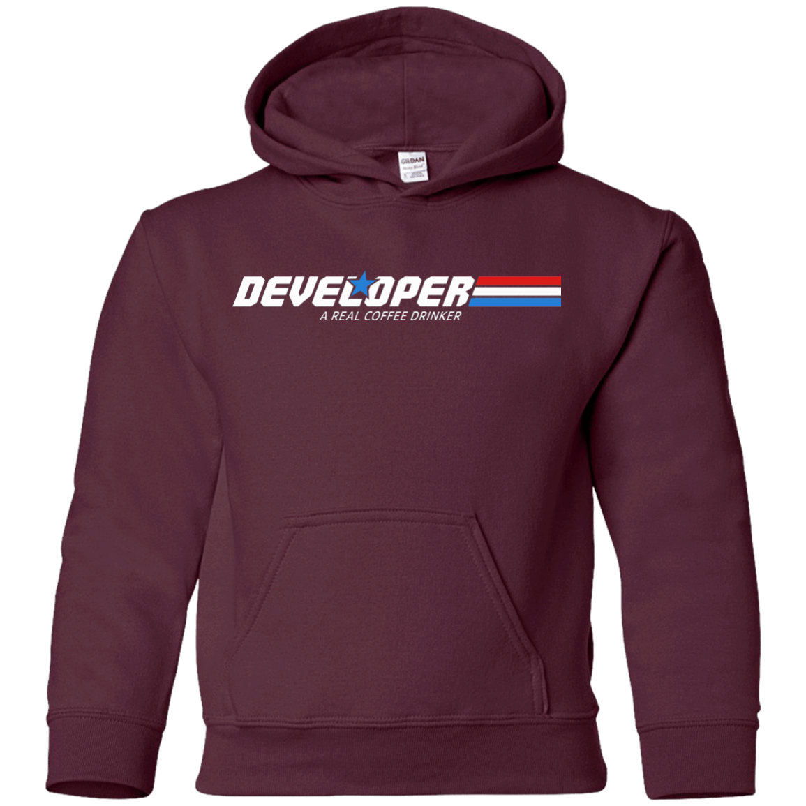 Sweatshirts Maroon / YS Developer - A Real Coffee Drinker Youth Hoodie