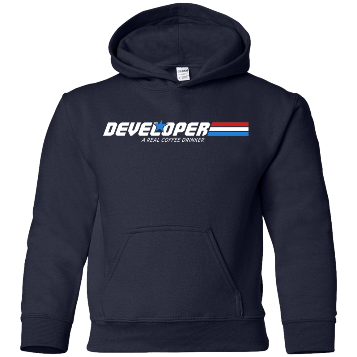 Sweatshirts Navy / YS Developer - A Real Coffee Drinker Youth Hoodie
